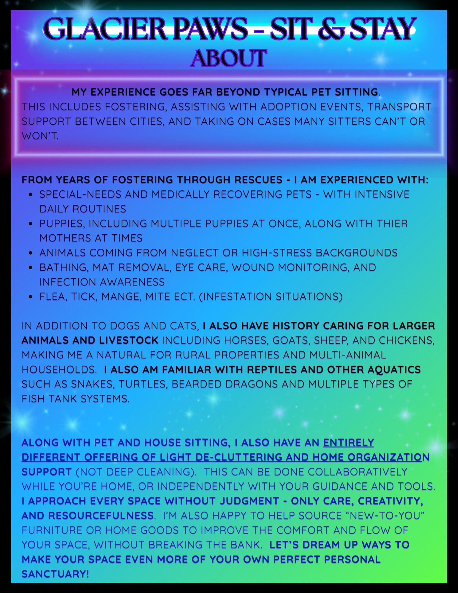 Glacier Paws experience information
